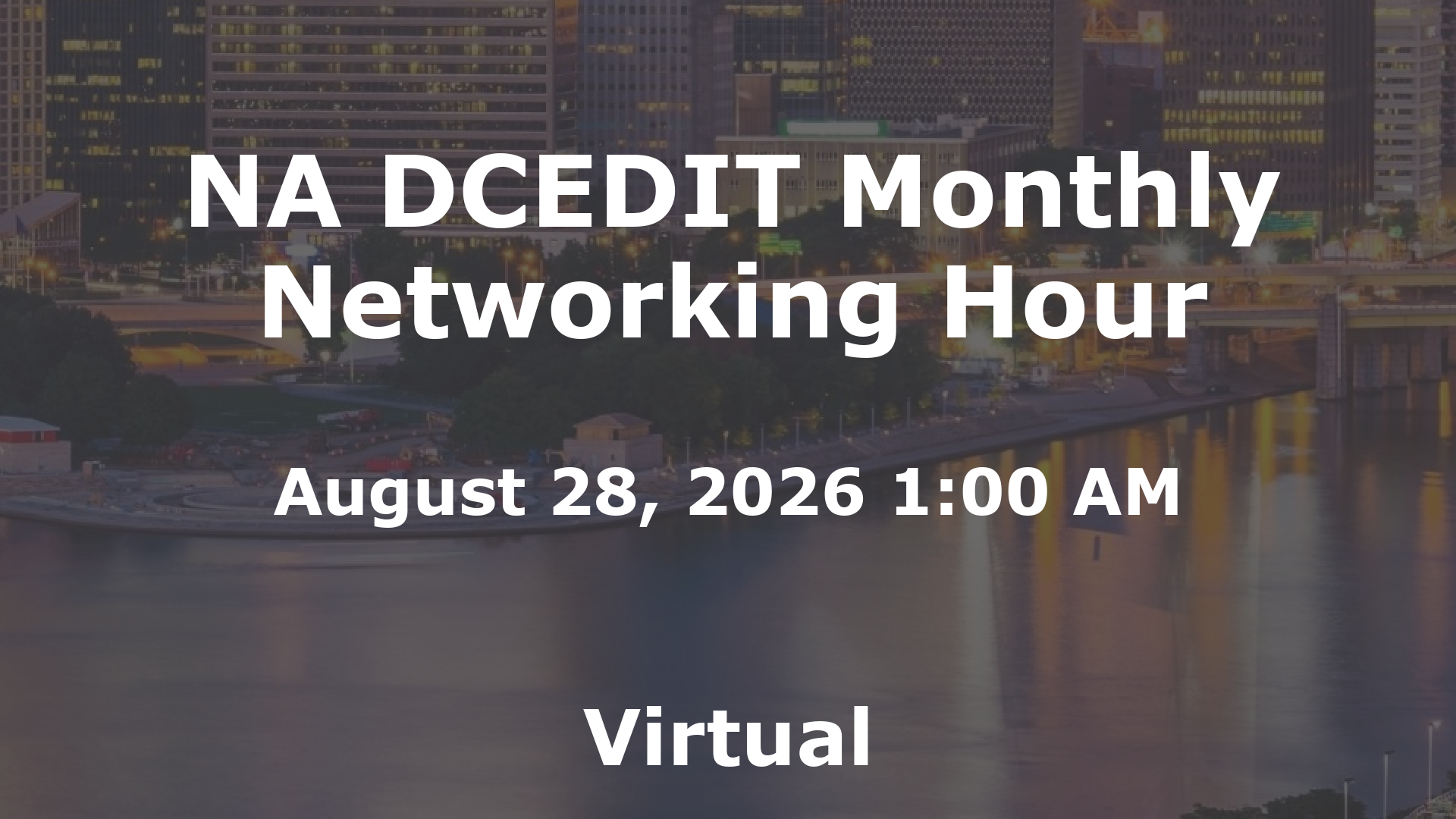 NA DCEDIT Monthly Networking Hour event image